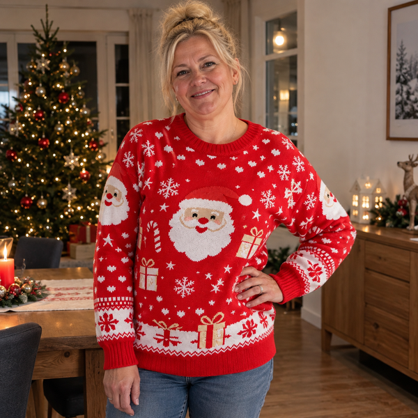 Clara™ – Weihnachtspullover mit Weihnachtsmann