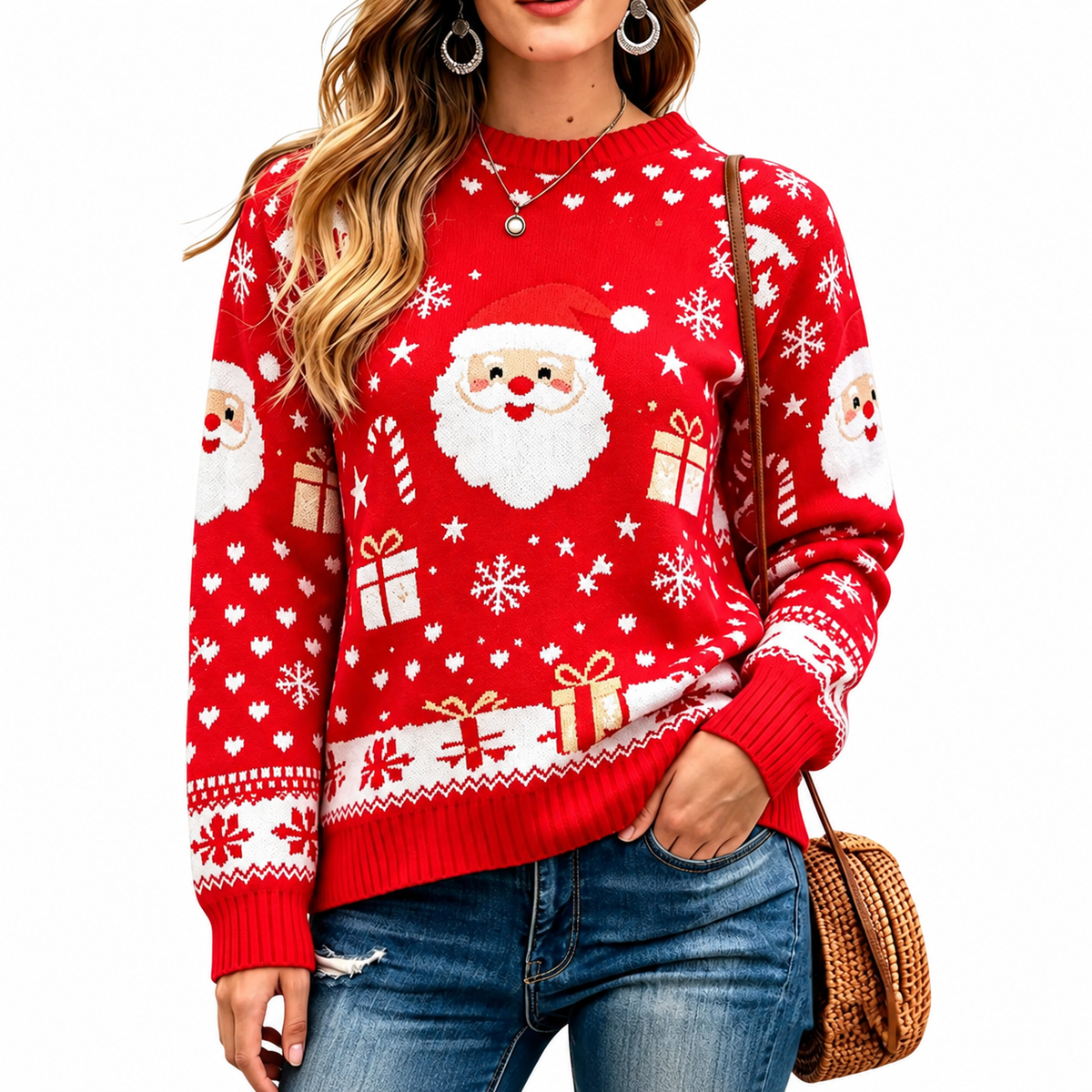 Clara™ – Weihnachtspullover mit Weihnachtsmann