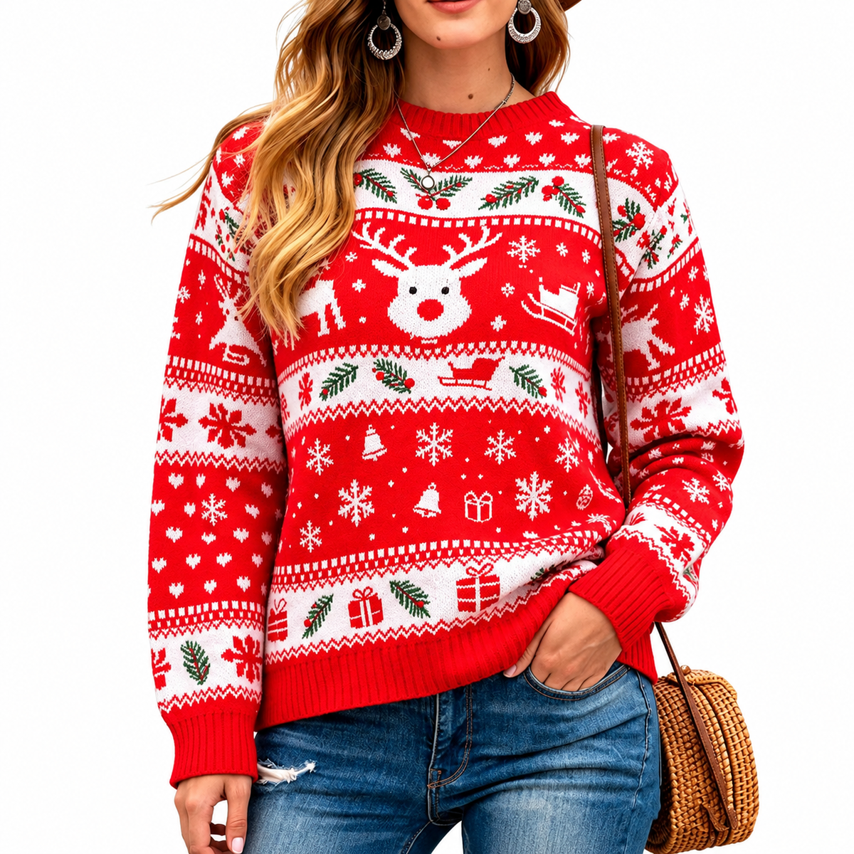 Noelle™ – Weihnachtspullover mit Rentier