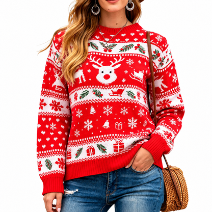 Noelle™ – Weihnachtspullover mit Rentier